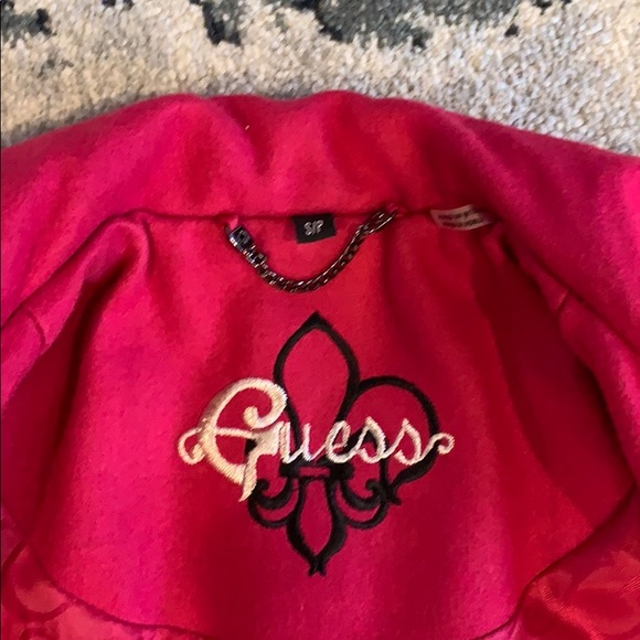 Guess Bright Pink Pea Coat, Small - Picture 4 of 6